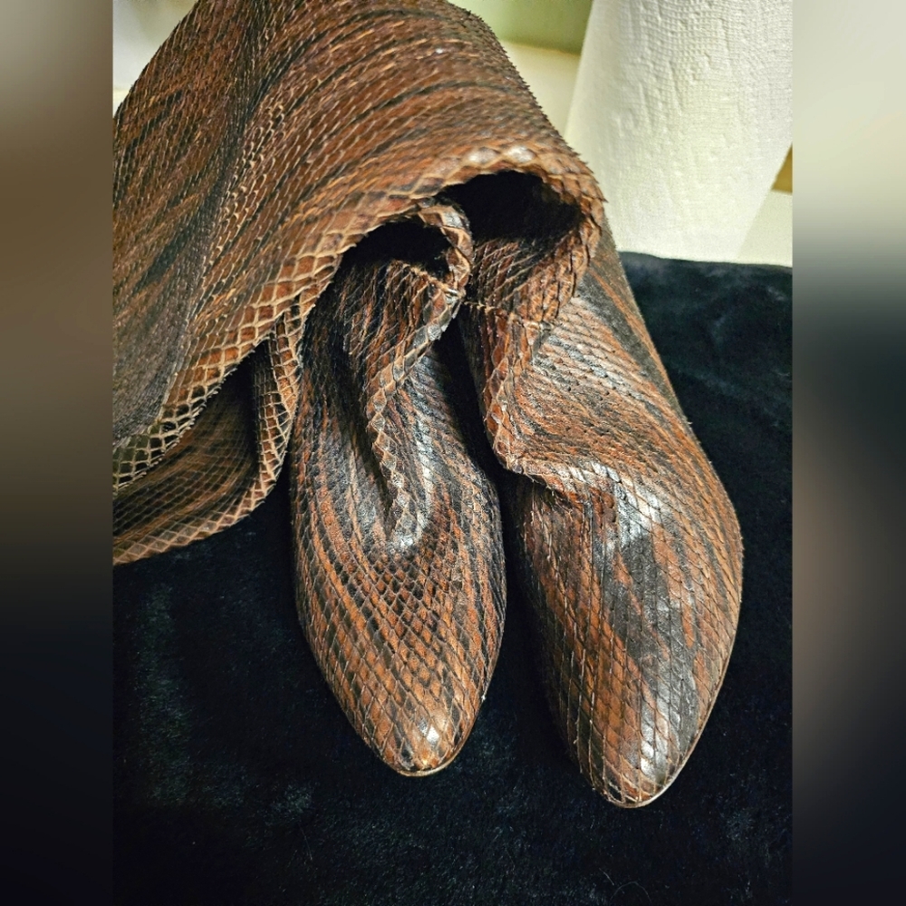 Botkier snakeskin heeled boots